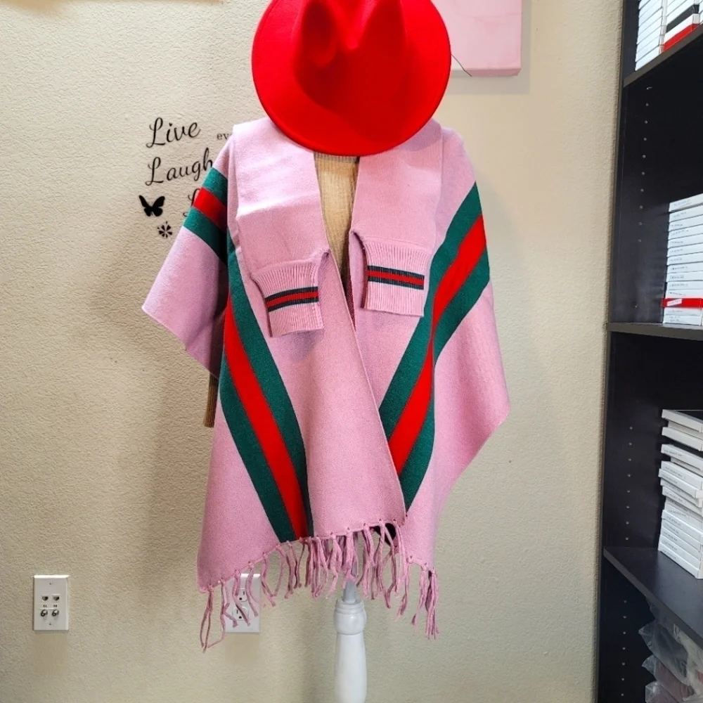 Pink- Stylish Warm Cashmere/Shawl for women - Picture 5 of 7